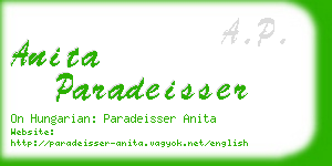 anita paradeisser business card